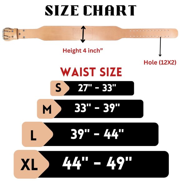 Genuine Leather Weight Lifting Belt for Gym Training - Picture 11 of 13